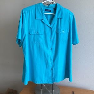 Vintage Karen Scott II Short-sleeve Blouse-2X